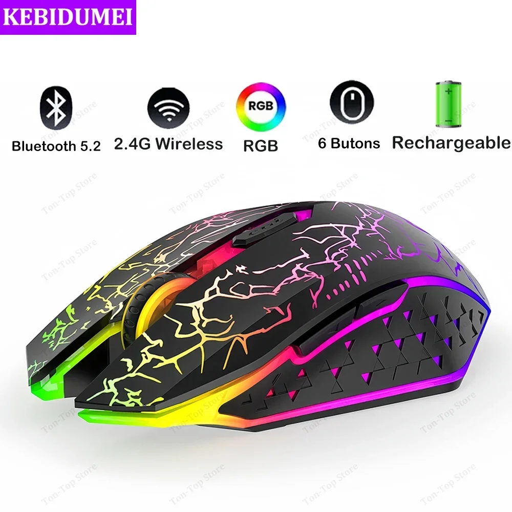 Pc Gaming Hp - Mysz Bluetooth 5.2 RGB 2.4G bezprzewodowa