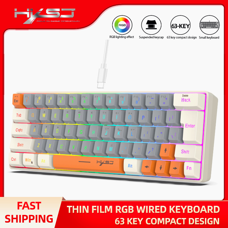 Klawiatura RGB USB Przewodowa  – Pc Gaming Orange recenzja i cena