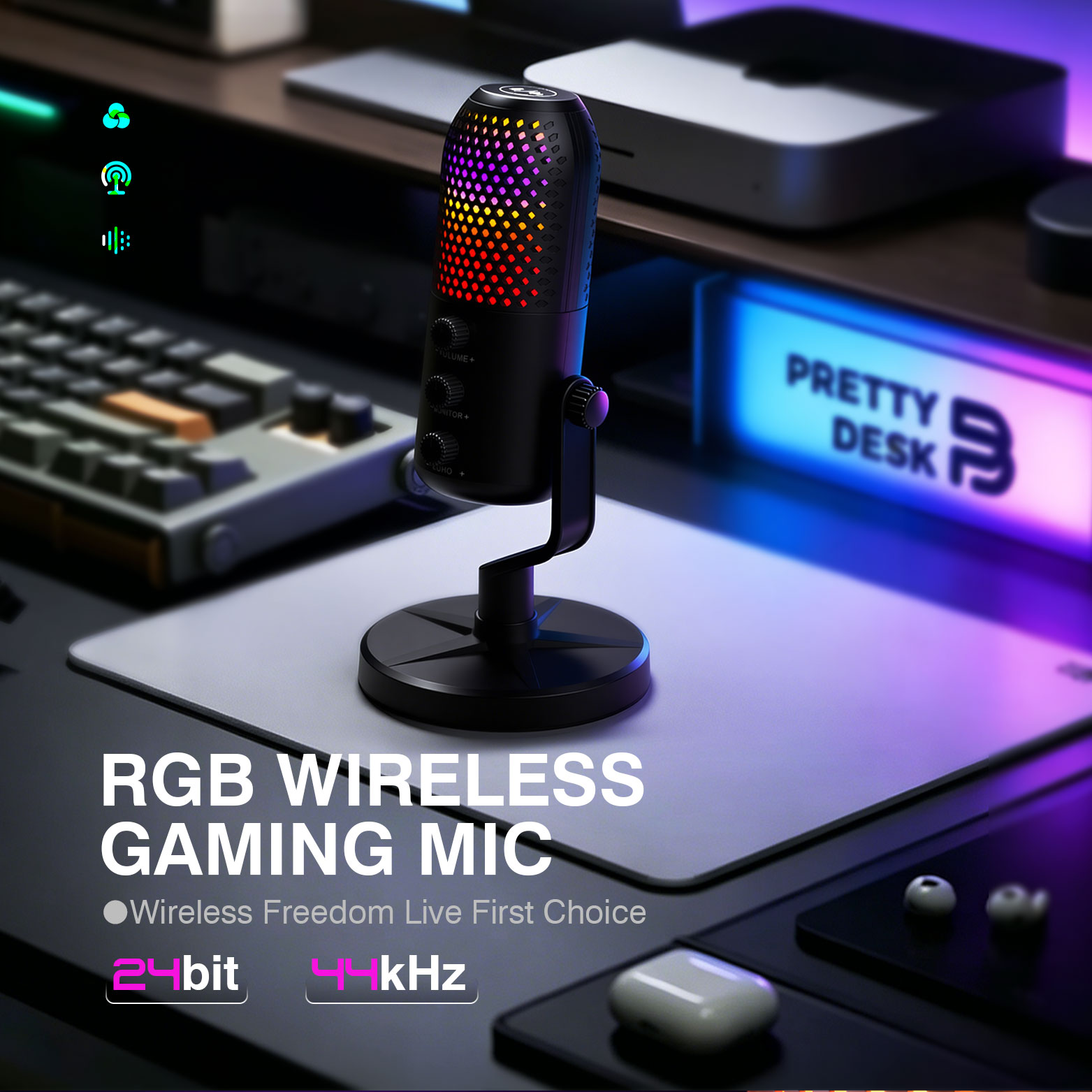 Mikrofon gamingowy RGB USB z k – Pc Gaming Discord recenzja i cena